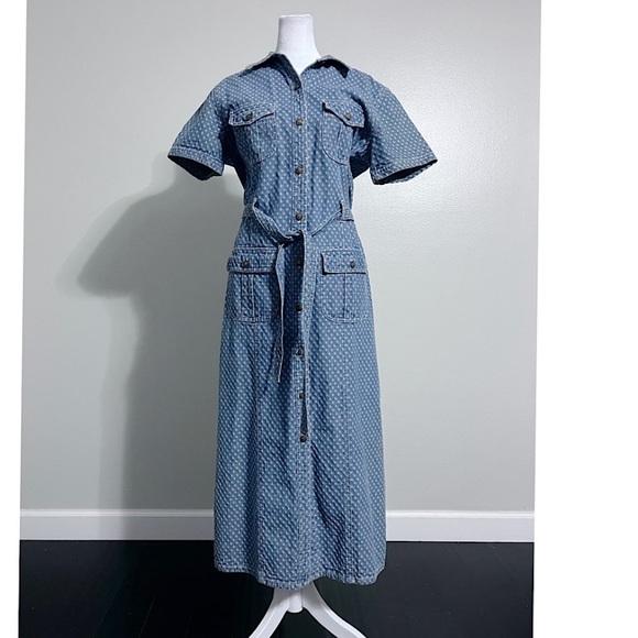 Jane Ashley Vintage Jean Dress - Picture 2 of 4